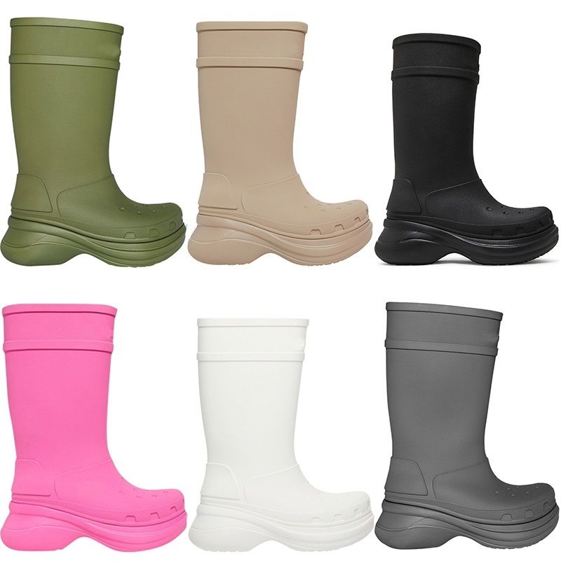 

Women Boots Designer Flat Heels Ankle Boot Fashion Winter Fall Martin Cowboy Snow Winter Shoe Rubber EVA Cross Paris Clogs 2.0 Half Over The Knee Booties