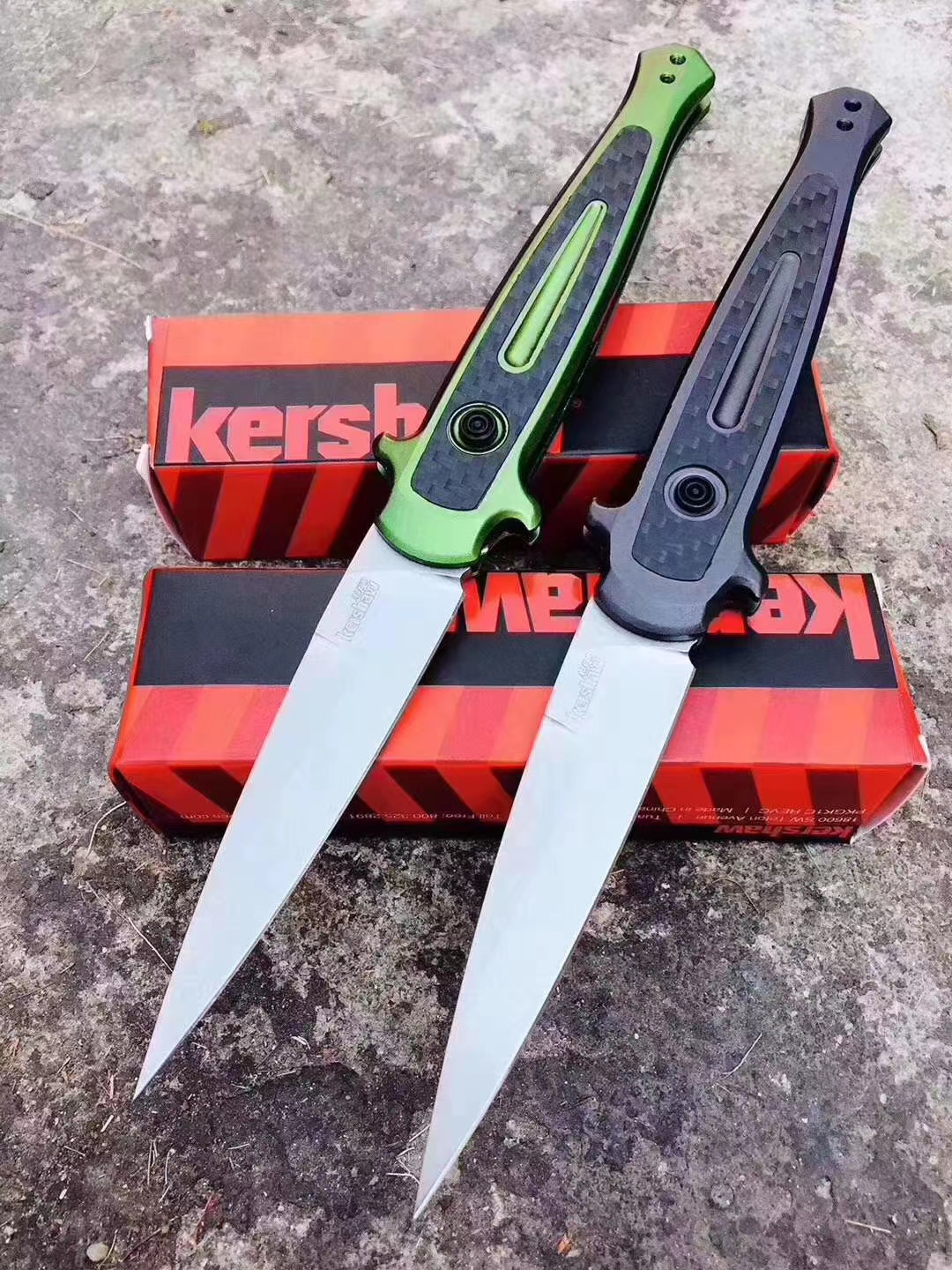 

Kershaw shocked launch 8 Automatic Folding Knife CPM-154 Blade Aviation aluminum carbon fiber handle Field Survival Multifunctional Pocket Tactical tool