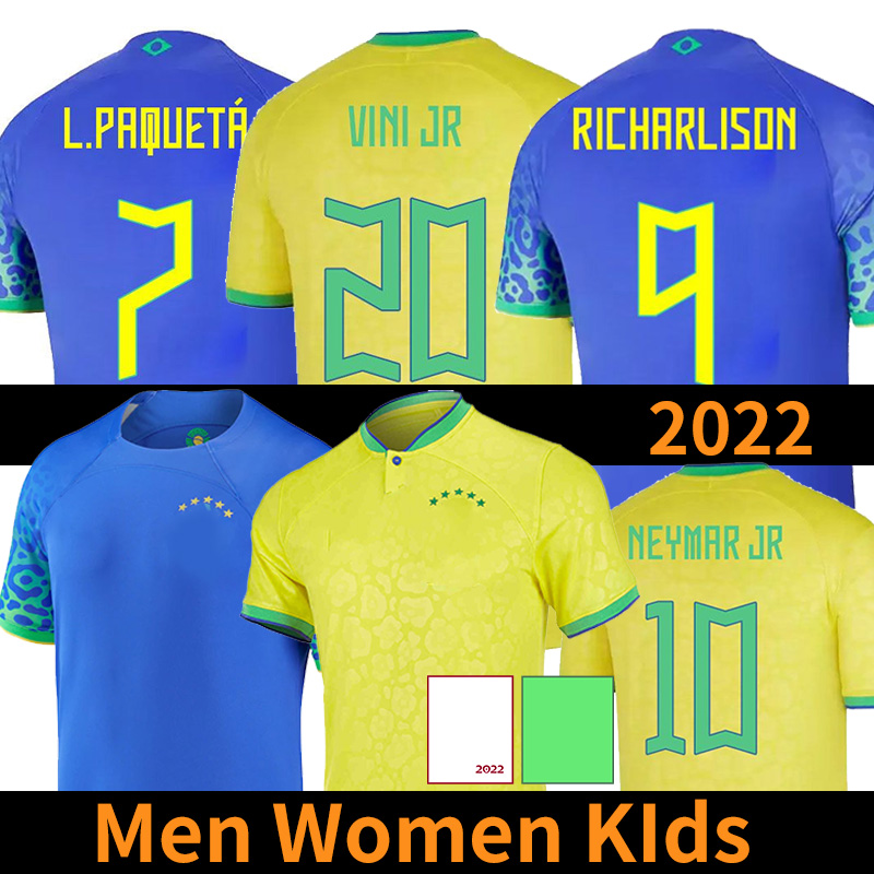 

2022 Brazil Soccer Jersey Camiseta de futbol PAQUETA BRAZILS NERES COUTINHO football JESUS MARCELO PELE CASEMIRO brasil maillot football Women kids Jerseys zx, Kids((ba x )