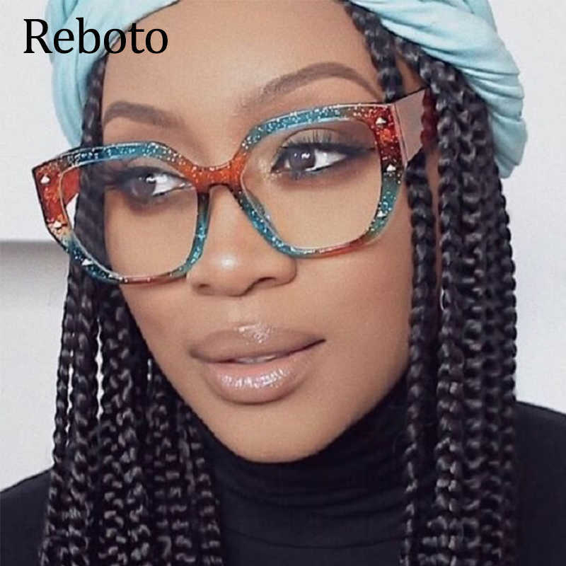 

Sunglasses Frames Fashion Color Big Frame Cat Eye Spectacle Frame Women Vintage Crystal Square Glasses Ladies Orange Eyeglasses Eyewear T2201114