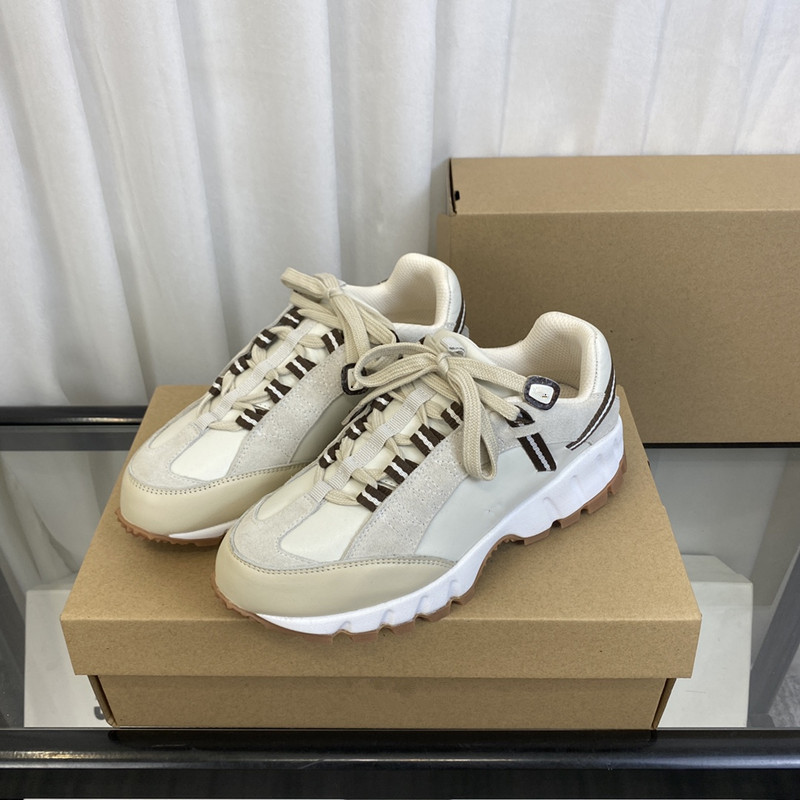 

2020 designer Sneaker White Leather Calfskin Sneakers Top Technical Knit Women Platform Sneakers Blue Grey shoes, Color 6