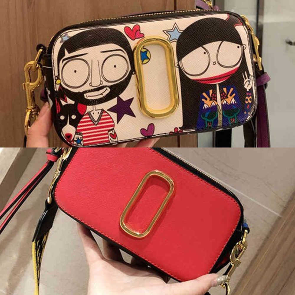 

Designer Luxury Fashion Marc The Tote Bag Leather Versatile Women Small Bags Vintage MarcJacobs Handbags Multicolour Wallet 7A High Quality zhouzhoubao123 BV0K, Red