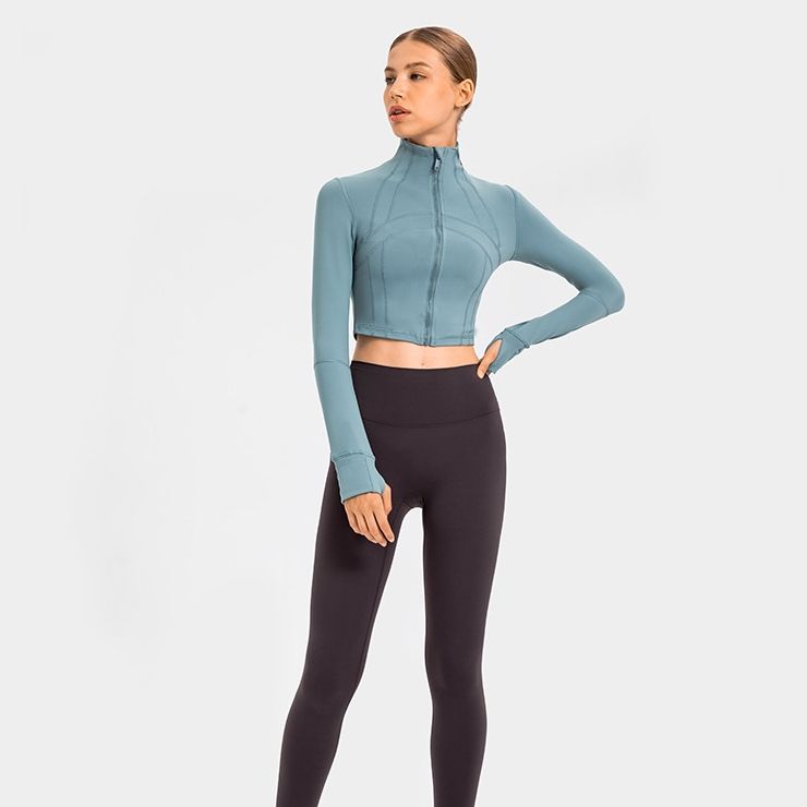 

Lu 2023 New Winter Yoga Women Sports Jacket Long-sleeved Tight Quick Dry Slim High Elastic, Customize 1