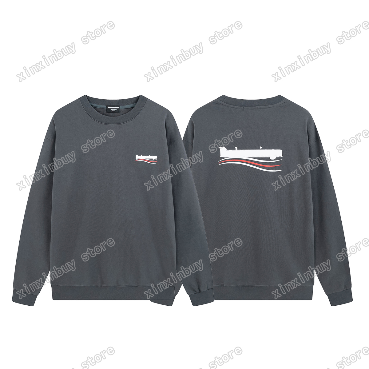 

xinxinbuy Men designer Hoodie Sweatshirt Paris sea wave letter print women Apricot black white grey green oversize XS-L, 04