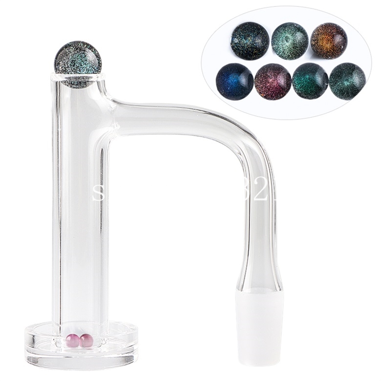 

Smoking Fully Welded Contral Tower Quartz Banger 6mm Ruby and 14mm Dichro Glass Terp Pearls for Water Glass Bongs Dab Rigs