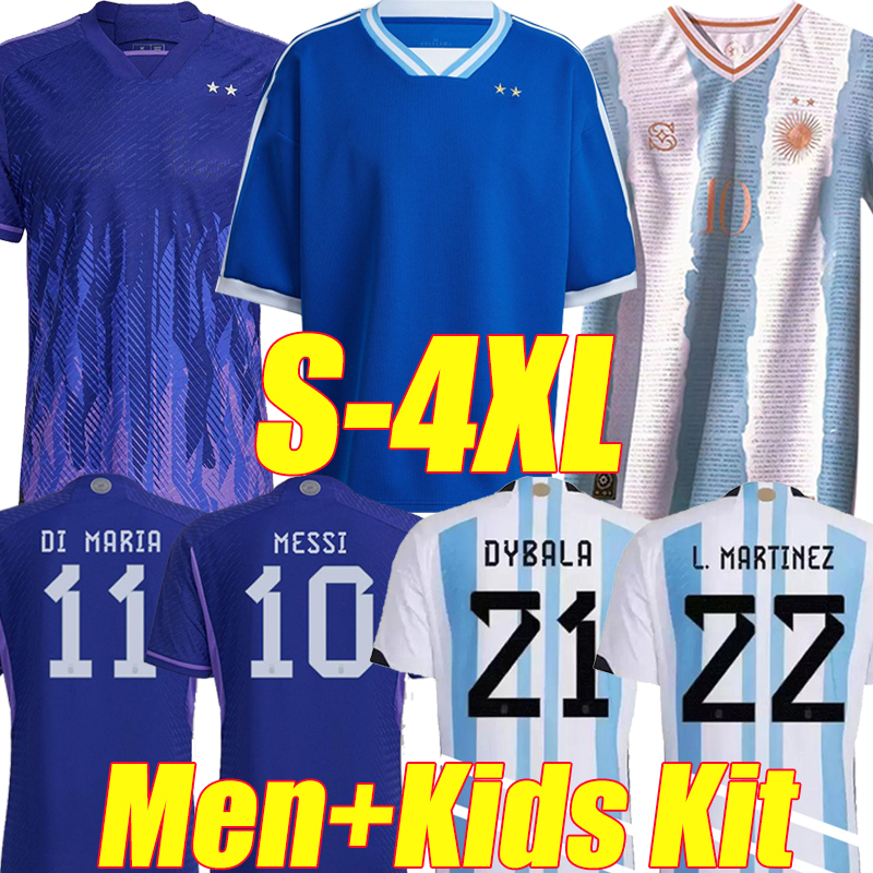 

XXXL 4XL 22/23 Argentina Soccer Jersey Classic Finalissima Special DI MARIA Football Shirts 2022 2023 DYBALA LO CELSO MARADONA Men Women Kids kit pre-match shirt, Agenting special training