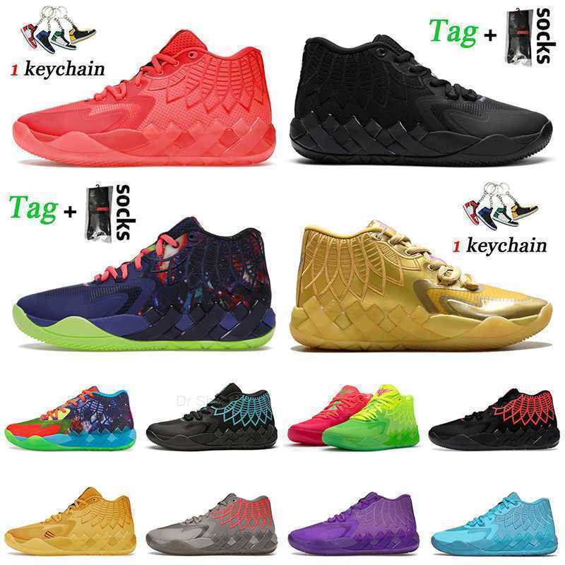 

AAA Boots Athletic Outdoor Sport Basketball Shoes Fashion 2022 LaMelo Ball MB.01 Not From Here Rock Ridge Black Red Blast Galaxy Rick and Morty, B15 rock ridge red blast 40-46