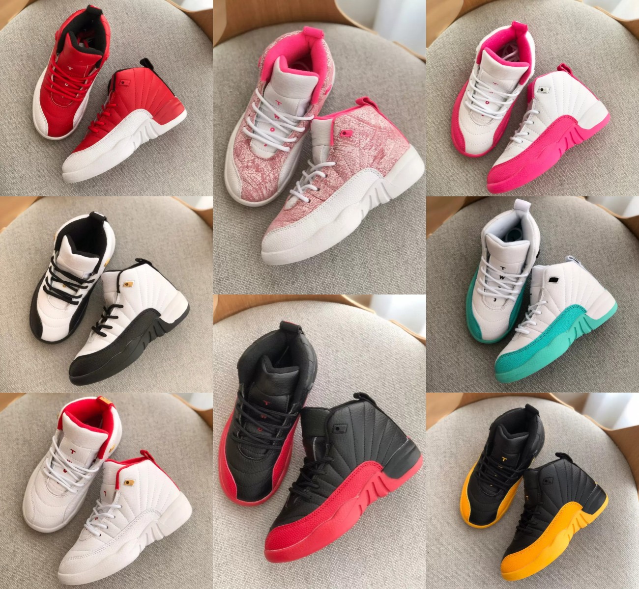 

12S Kids Shoes 12 Light Aqua Infant Basketball Sneakers Flu Game Youth Black Deadly Pink Toddler Big Boy Girl Children Lifestyle Fiba Preschool Runner Trainer