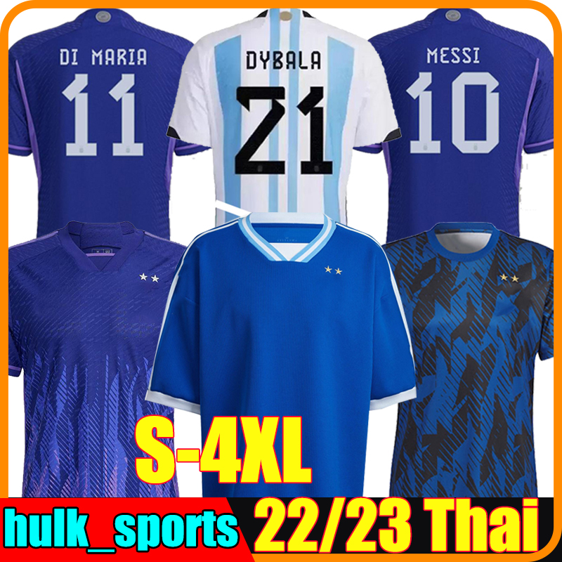 

XXXL 4XL 22/23 Argentina Classic Soccer Jerseys DI MARIA Football Shirts 2022 2023 DYBALA LO CELSO MARADONA KUN AGUERO DE PAUL Men Women Kids kit pre-match unifroms, 200th