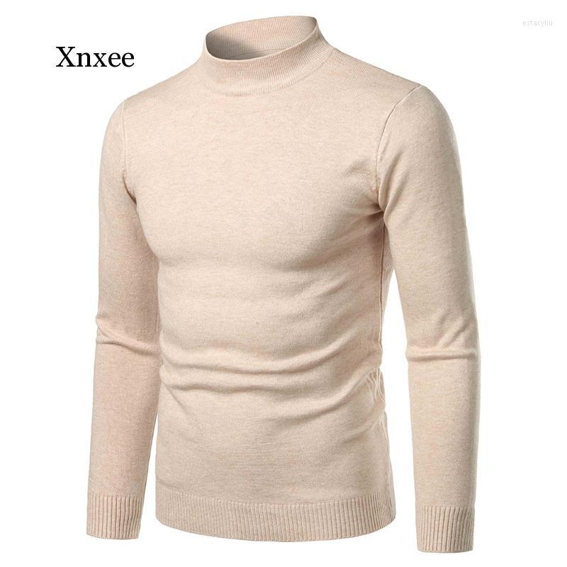 

Men's Sweaters Men Knitwear Autumn Warm Cashmere Sweater Half High Collar Mens Slim Fit Pullover Classic Wool Pull Male Tee Tops, Black