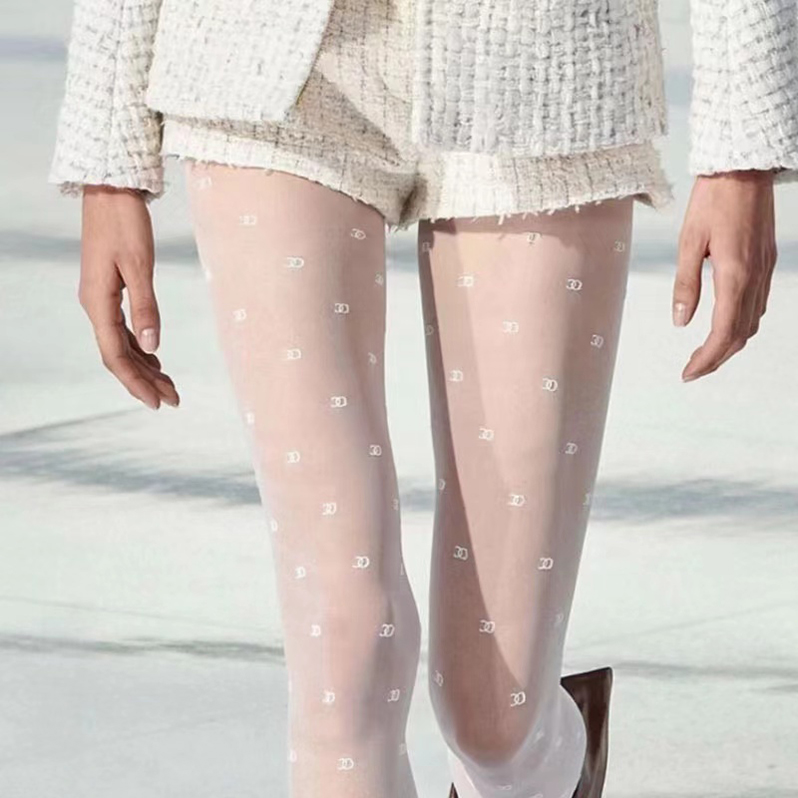 

Designer hosiery sexy mesh pantyhose for women fashion full letter slim pretty black thin tights night elastic stocking, Multi