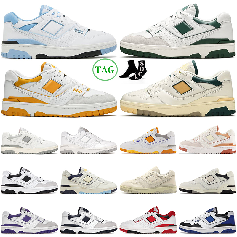 

New 550 running shoes men women White Green Yellow Grey Panda Shadow Sea Salt Black Rich Paul 550s mens womens outdoor sports trainers sneakers casual