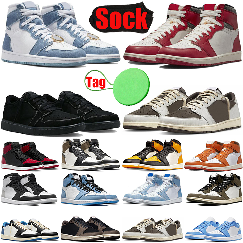 

Chicago Lost Found 1 1s basketball shoes for mens womens lows high OG travis scotts Black Phantom Hyper Royal Fragment Reverse Dark Mocha Taxi low trainers sneakers, #4 black phantom 36-46
