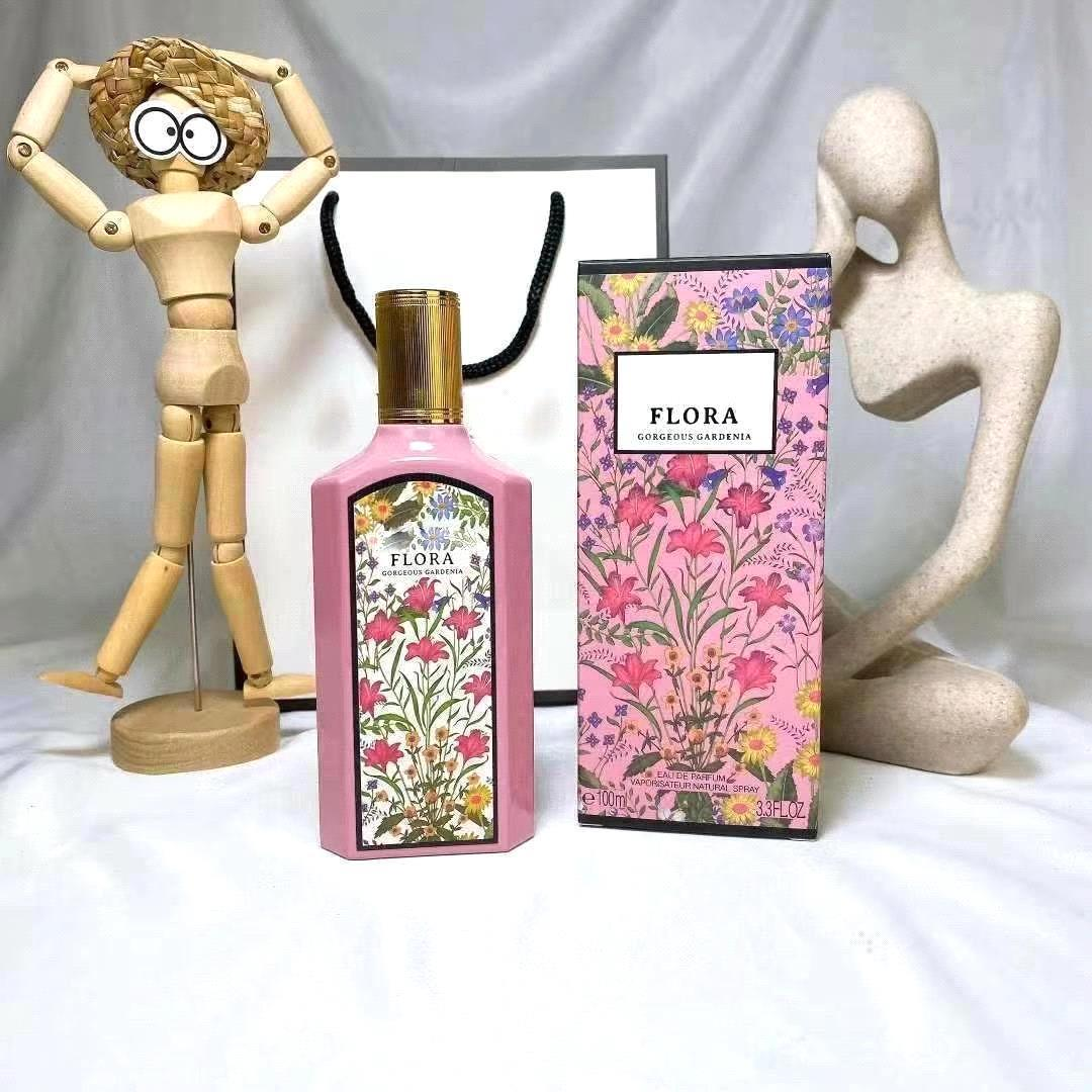 

100ml Women Perfume Fragrance Flora Highest Version Classic Style Long Lasting Time Floral Latest Luxury Design Cologne 3.3oz Spray