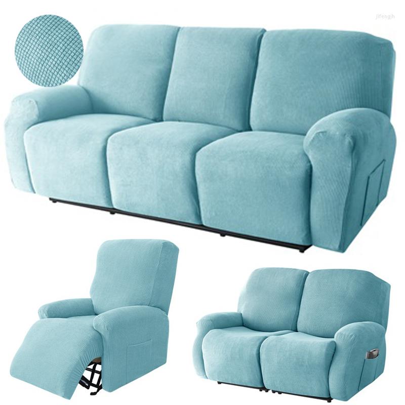 

Chair Covers 1 2 3 Seater Recliner Sofa Cover Elastic Relax Lounge Polar Fleece Armchair Couch For Living Room Split Style