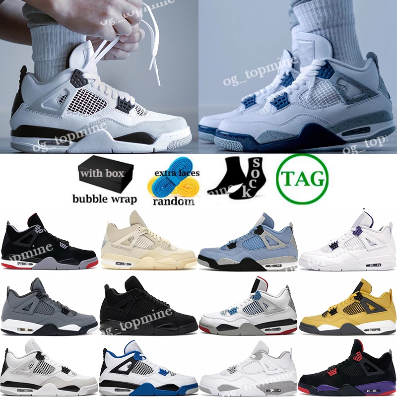 

Jumpman retro 4s 4 Basketball Shoes for men women Military Black Cat Sail Red Thunder White Oreo Cactus Jack Blue University Infrared Cool Grey mens Sports Sneakers, I need look other product