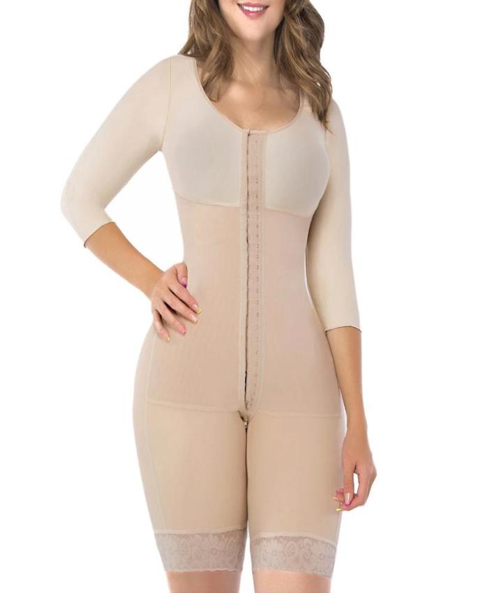 

Women039s Shapers Body Mujer Elegante Skims Postpartum Tummy Control Beige Black Half Sleeves With Hook And Eye BuLift Women Un