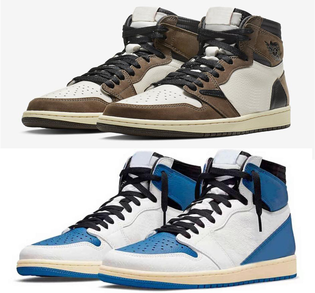 

Authentic 1 High OG Fragment Travis Reverse Mocha Athletic Shoes Lost Found Chicago Reimagined Wolf Grey Photon Dust White Outdoor Sneakers With Original Box, Disconut link in description