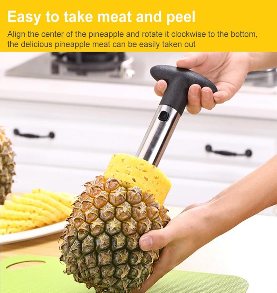 

Fruit Vegetable Knife Stainless Steel Gadget Kitchen Accessories Pineapple Peeler Spiralizer Cutter Core Peel Slicer