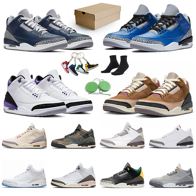 

Top Fashion Basketball Shoes 3s Jumpman 3 Big Size 47 Men Women J3 Trainers Sports Sneakers Outdoor Walking Racer Blue Cool Grey Denim Fire, # 40-47 animal instinct 2;0