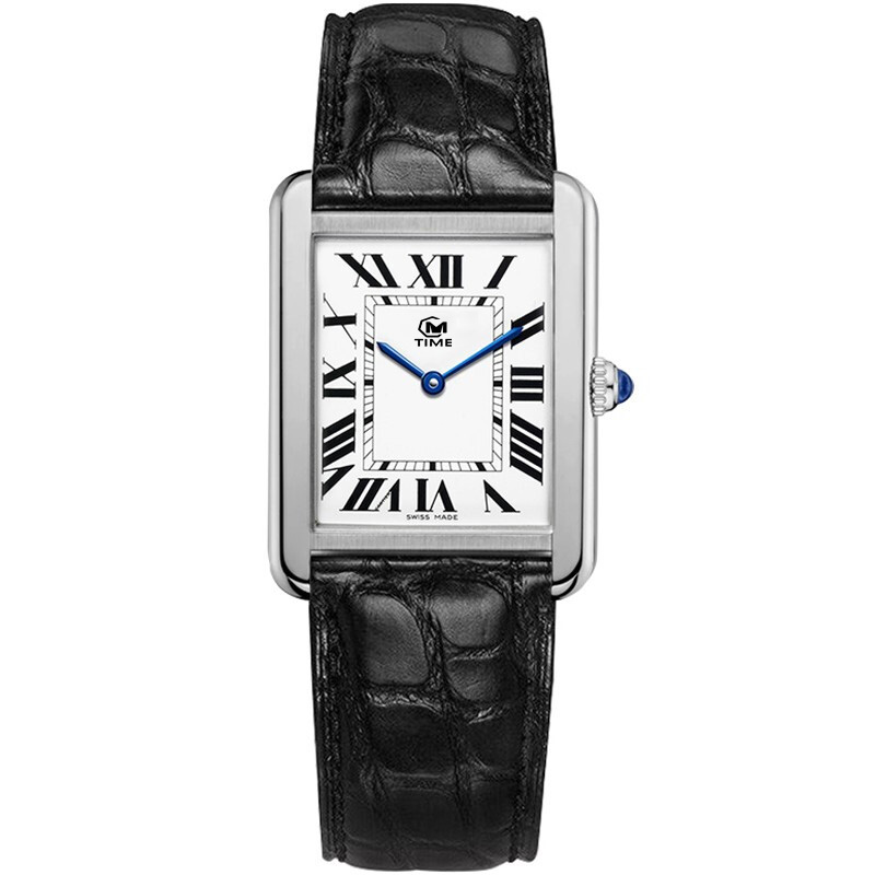 

AAA Elegant Watch Women's Diamond Men's Simple Stainless Steel Band/Cow Leather Band Deep Waterproof Factory Direct Sale, Colour2