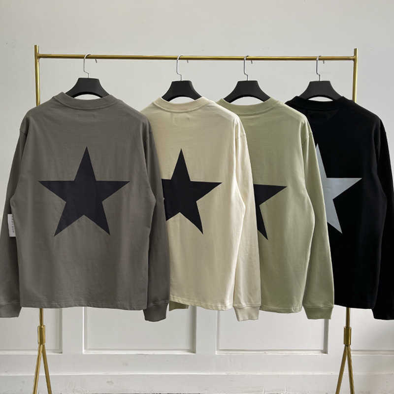 

Mens Hoodies Essentialss Fashion Woman's Sweatshirt Bear God Multi Thread Long Sleeve T-shirt Pointed Star High Loose Couple, Matcha green