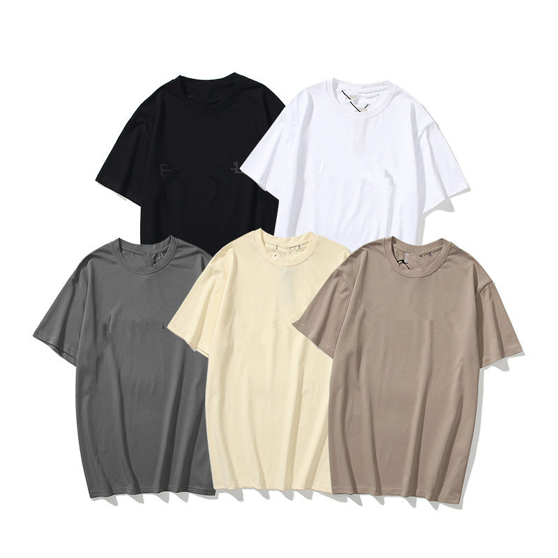 

t shirt designer Tide T Shirts Chest Letter Laminated Print Short Sleeve High Street Loose Oversize Casual T-shirt 100% Cotton Tops for Women tshirt, Black