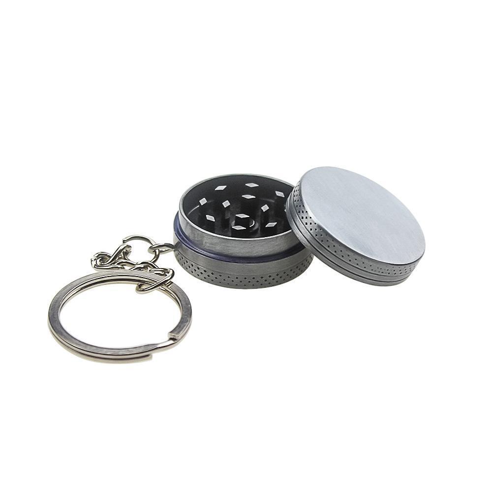 

electric grinder CHROMIUM CRUSHER hand router Two layer grinding tobacco lees with a keychain is easy to carry 30mm zinc -crushed cigarette metal box