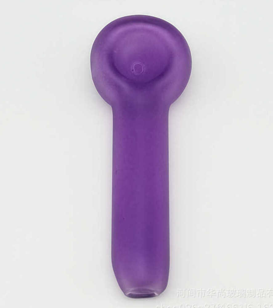 

Smoking Matte Frosted glass pipe Colorful hand spoon pipes tobacco pipes wholesale China