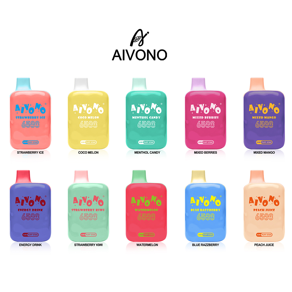 

Aivono Aim Puff Star 6500puffs Disposable E cigarettes 650mAh Battery Prefilled 13ml Cartridge Vape Pen Elux Legend Mesh Coil Authentic Elf 0% 2% 5%