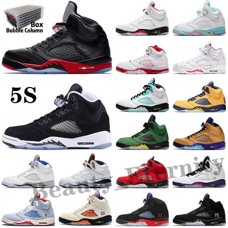 

Low Newest 5 5s Men Basket Ball Shoes University Blue White Oreo Bluebird Black Cat What the Racer Blue Shattered Backboard Shimmer Mens Women, Color 8