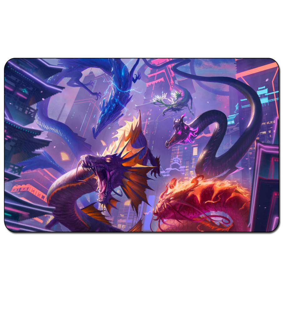 

TCG Playmat Magic Board Game Playmat THE FIVE DRAGONS KAMIGAWA NEON DYNASTY 6035cm size Table Mat2879952