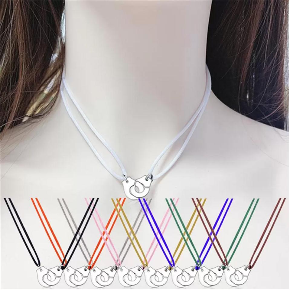 

Dinh Van Handcuff Necklace Les Menottes Pendant Necklace with Adjustable Rope Men Women Rope Party Holiday257p