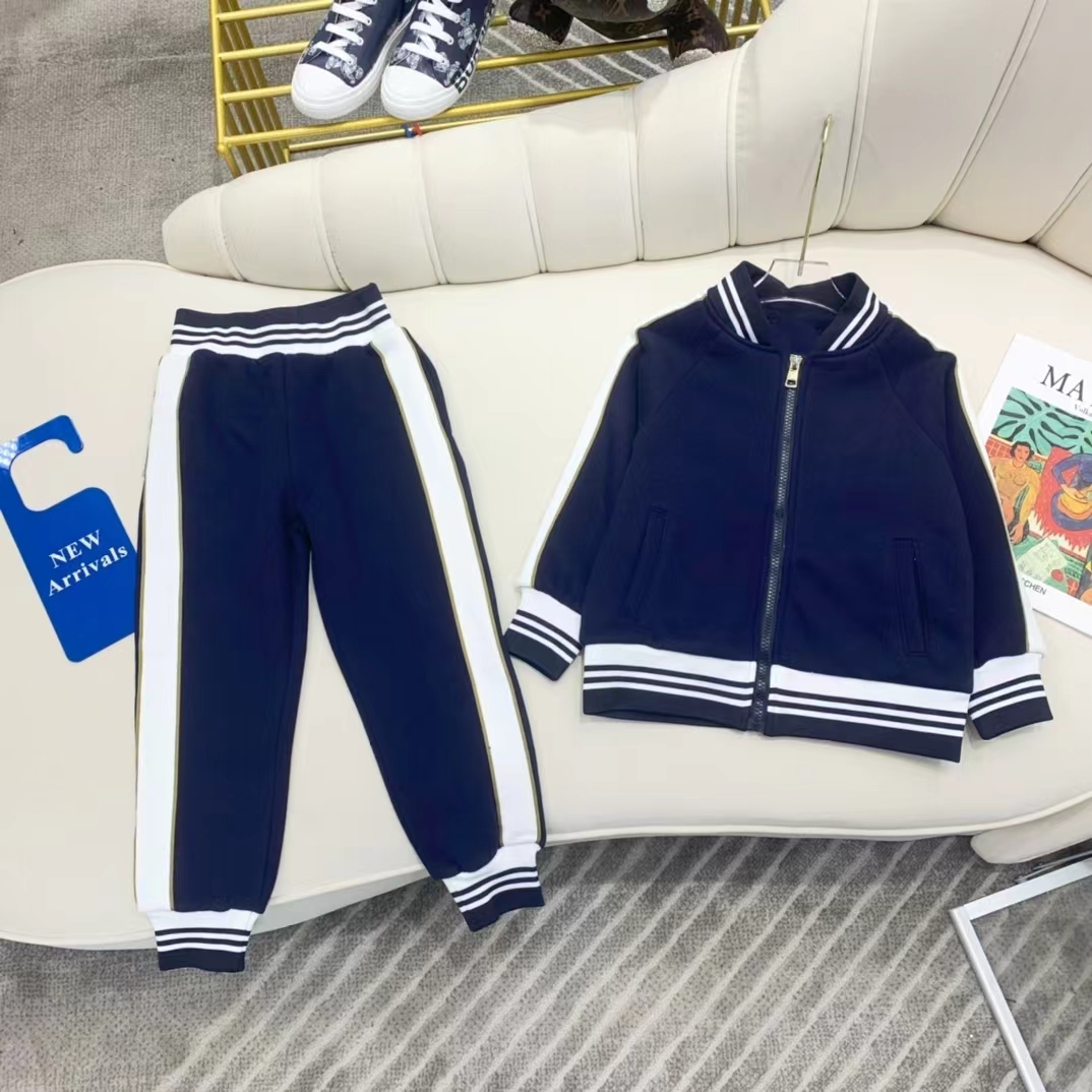 

designer kid clothe set black color toddler boy fashion autumn party clothing sets -160 cm baby boys clothes send with box, Blue