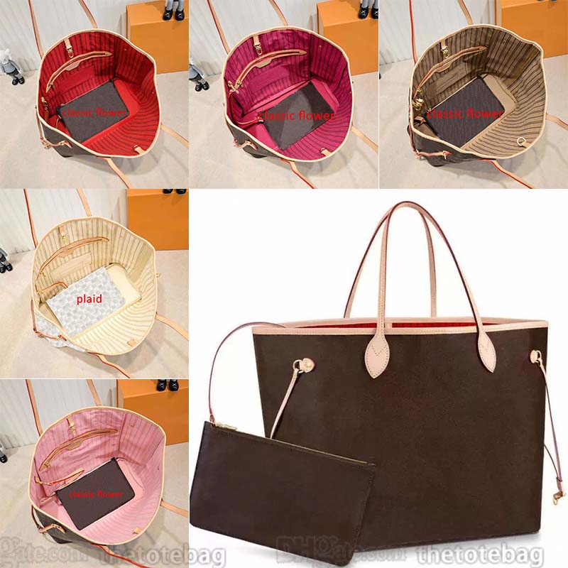 

neverfull tote bags leather never full purse handbags neverfulls designer Luxury outdoor bag Checked Embossed mm GM totes classic shoulder shopping bags, Customize
