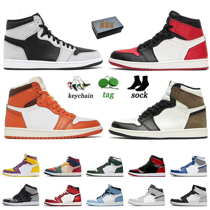 

1s basketball shoes men women j1s scotts sneakers with box high og jumpmans 1 Starfish Lost Found True Blue Dark Mocha Patent Bred jordens unc obsidain trainers, A31 high og lost found 36-47
