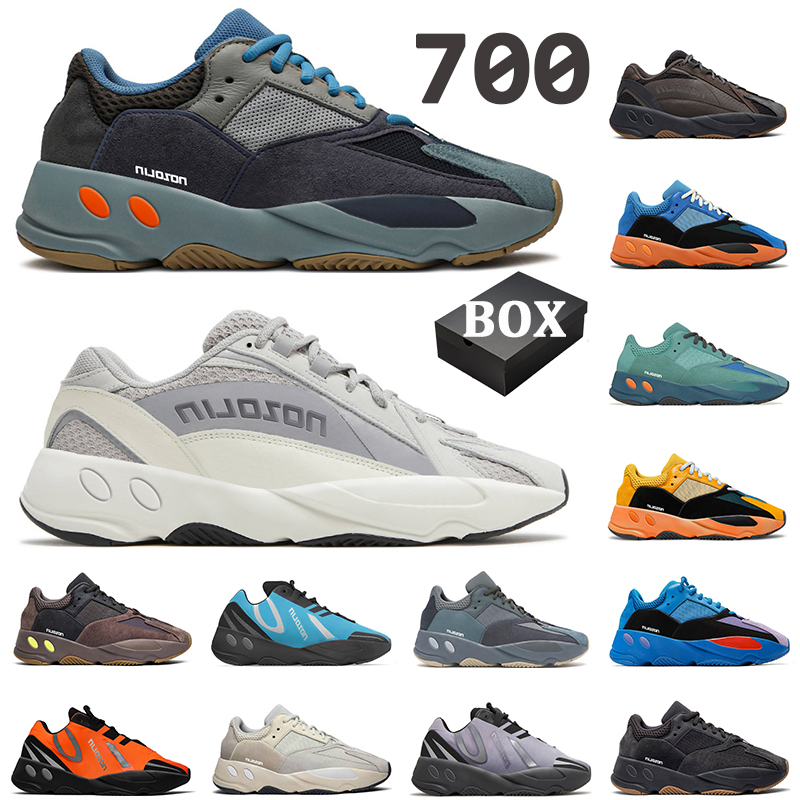 

With Box Men Women Designer 700 Running Shoes V2 Salt Vanta Hospital Blue Tephra Triple Black Geode MNVN Mens Outdoor Sports Sneakers Jogging, # 27