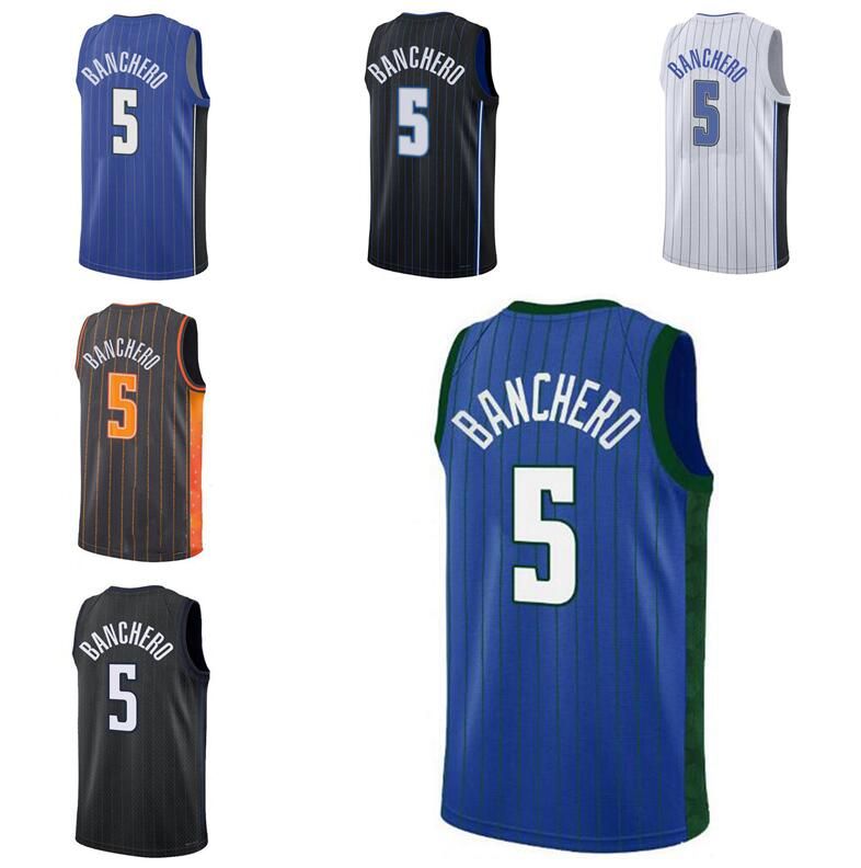 

CUSTOM Basketball Jerseys Paolo Banchero 2022-23 Blue white black city Draft Jerseys, With logo