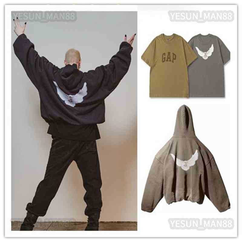 

Men' Hoodies Sweatshirts Designer Kanyes Classic Wests Luxury Hoodie Three Party Joint Name Peace Dove Printed Mens And Womens Yzys Oversize Pullover Sweater Hood
