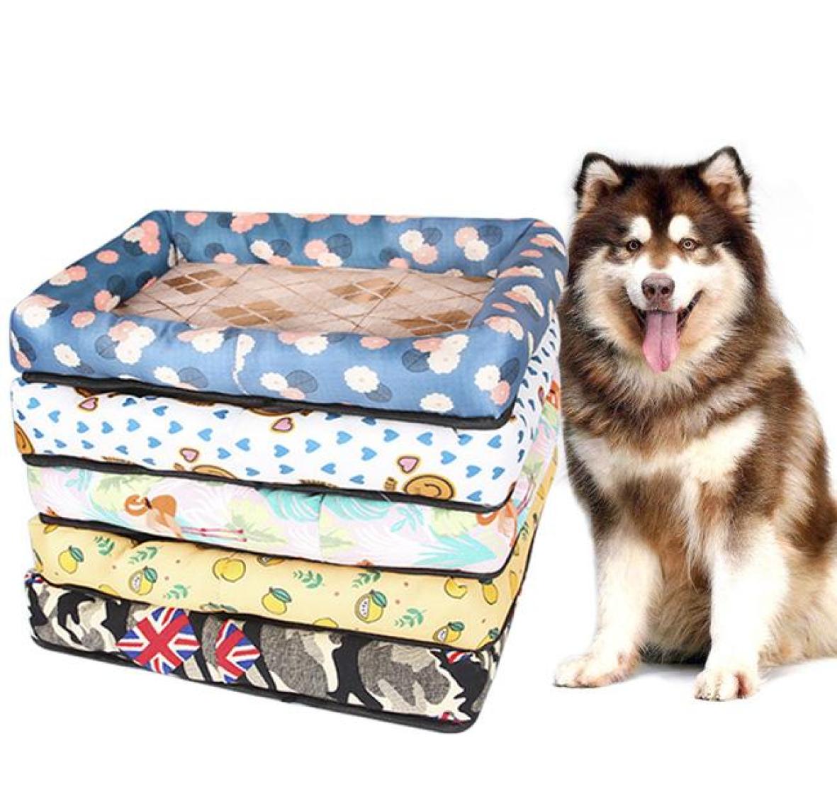 

Kennels Pens 7 Colors Dog Cool Summer Soft Puppy Sleep Mat Pet Cushion, Yellow lemon(s)