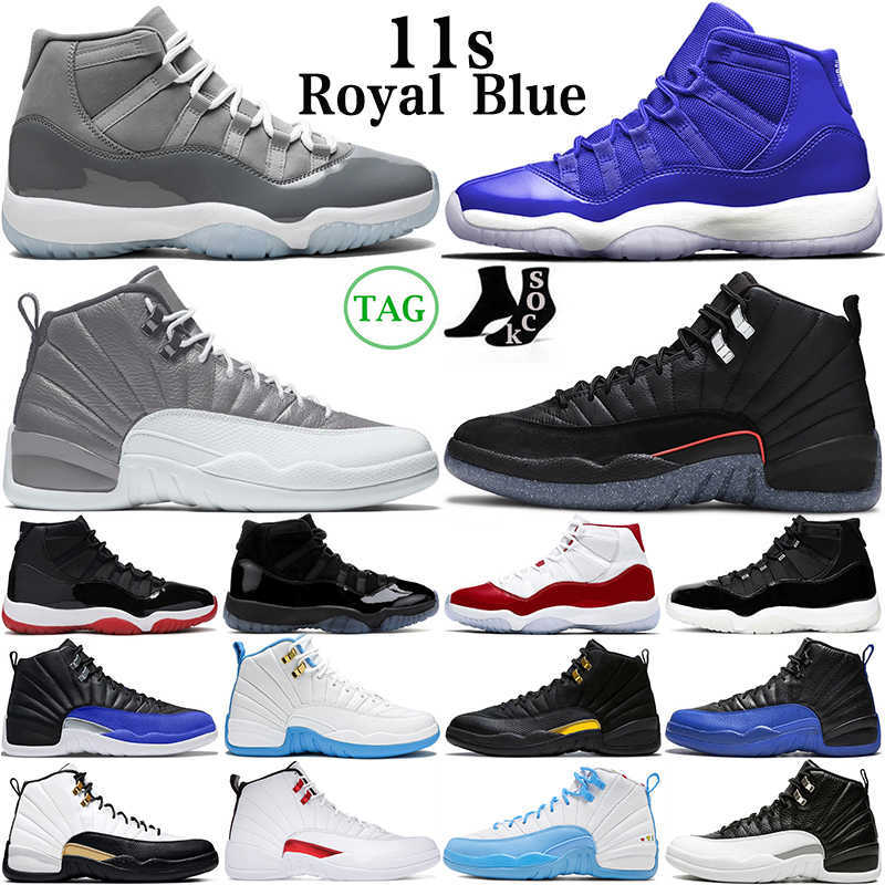 

Basketball Shoes Mens Trainers Outdoor Sports Sneakers Royal Blue Cool Grey Cherry Bred Stealth University Blue Playoffs 11 11S For Men, 37