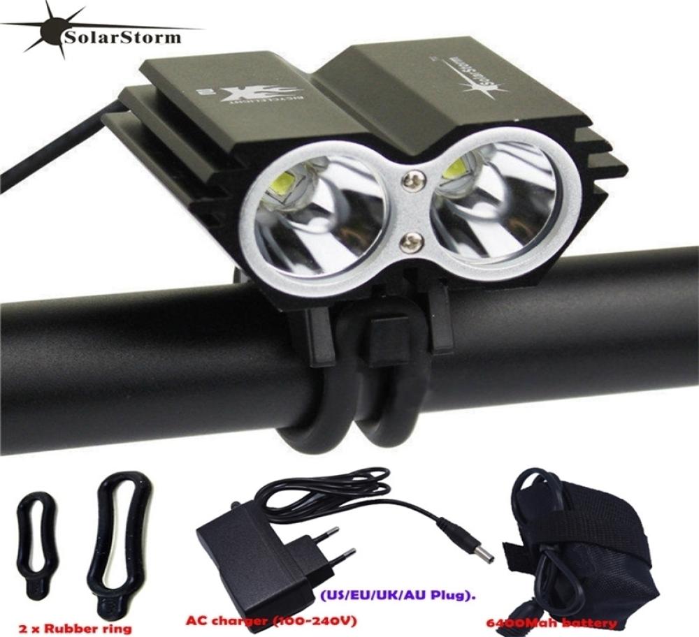 

SolarStorm X2 Waterproof Bike Light 5000LM 2 X T6 LED Front Bicycle Headlight Dual Luz Lamps for Cycling Led bike 18650 Battery 29103230