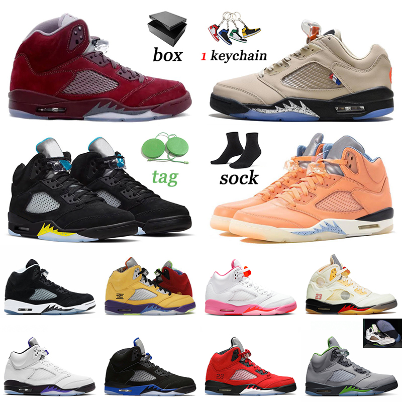 

Top quality Jumpman 5 Mens Sports Basketball Shoes Size 13 Racer Blue Men Trainers off 5s Green Bean Sneakers Burgundy Oreo Concord UNC Aqua Easter Low PSGs Athletic, 40-47 blue suede
