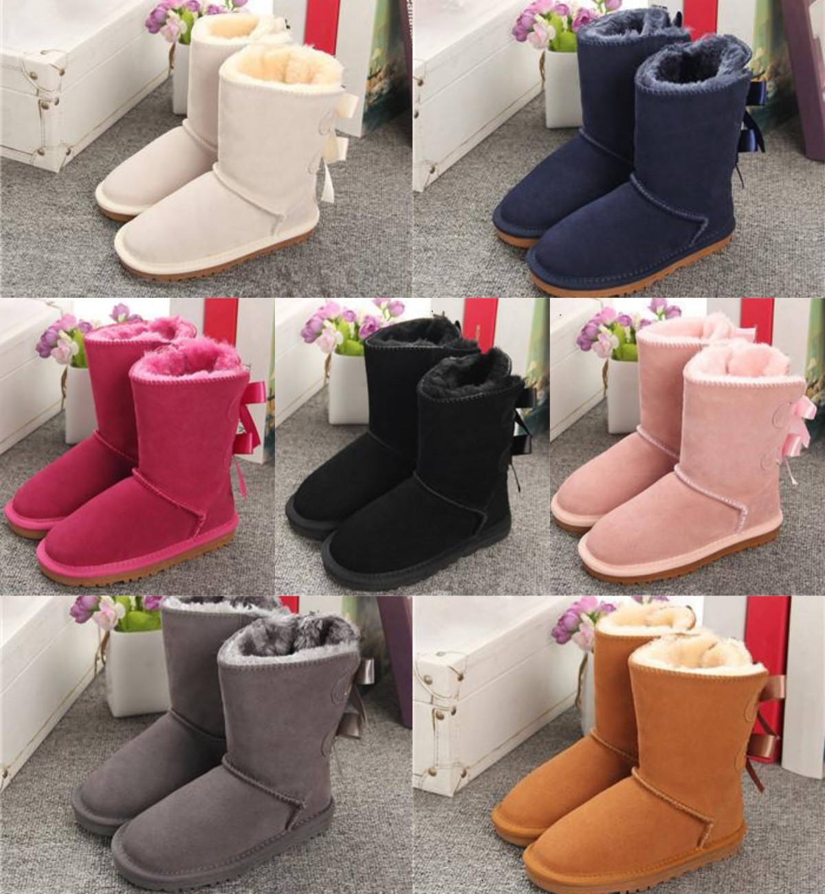 

kids boots girls Australia uggi shoes Bailey 2 Bows designer Genuine Leather boot Classic baby ug kid youth wgg toddler infants ugglies shoe Children sneaker, Without box