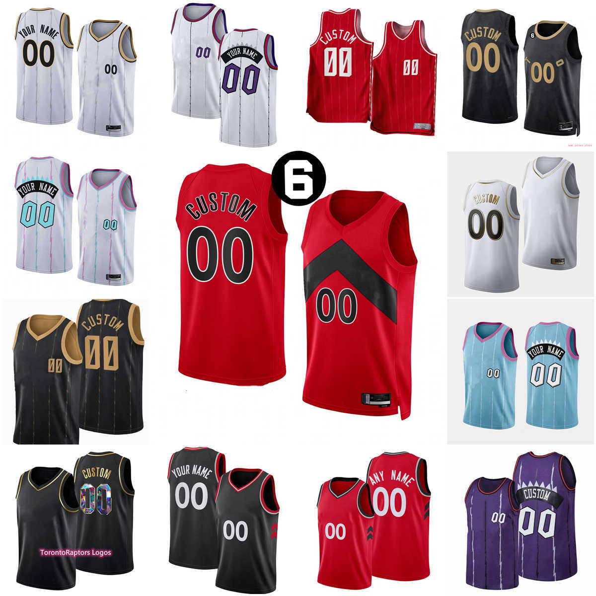 

Custom Printed 2022-23 New Basketball Jerseys 43 Pascal 23 Fred Siakam VanVleet 3 OG 33 Gary Anunoby Trent 25 Chris Boucher 21 Thaddeus Young 32 tto Porter 8 Ron Harper