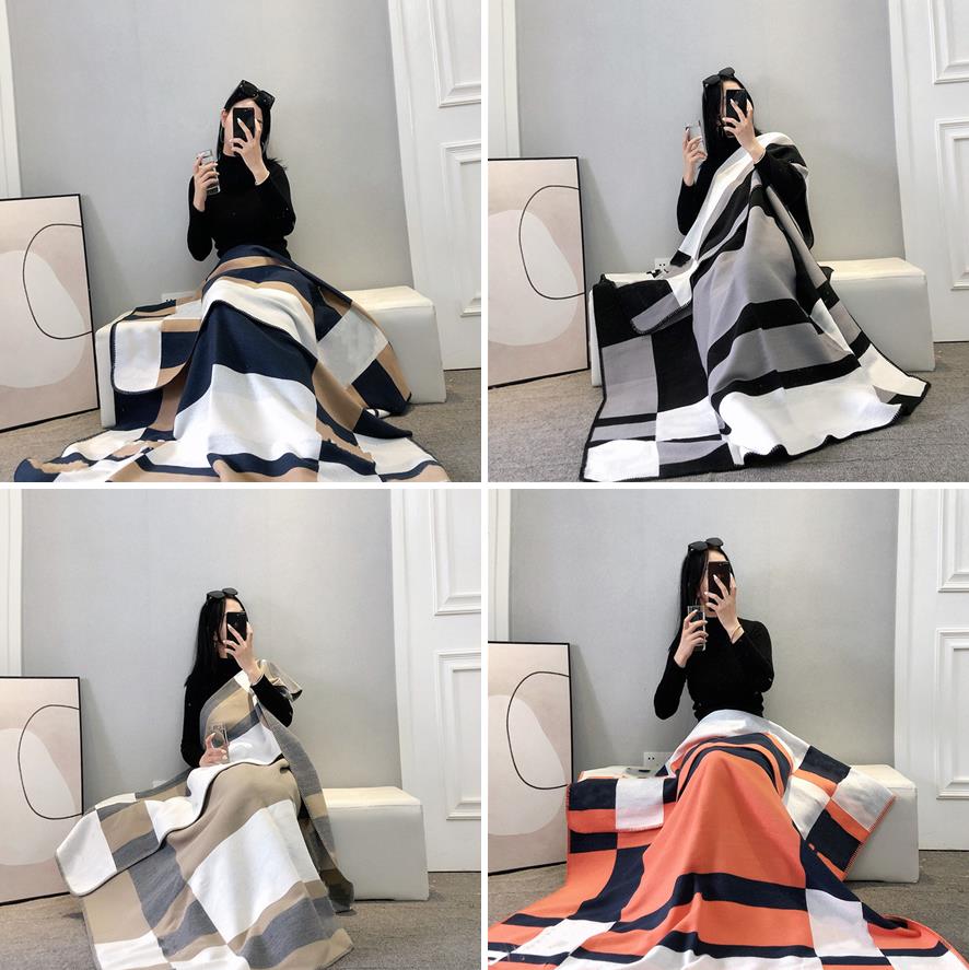 

Designer alphabet blanket solid color plaid blanket home decor sofa bed blankets winter bedding
