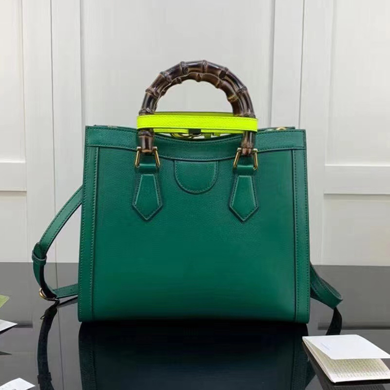 

Designer Bag Diana Bamboo Knot Handle Bag Gold Logo Leather Totes One shoulder messenger bags handbag for men and women, Blue