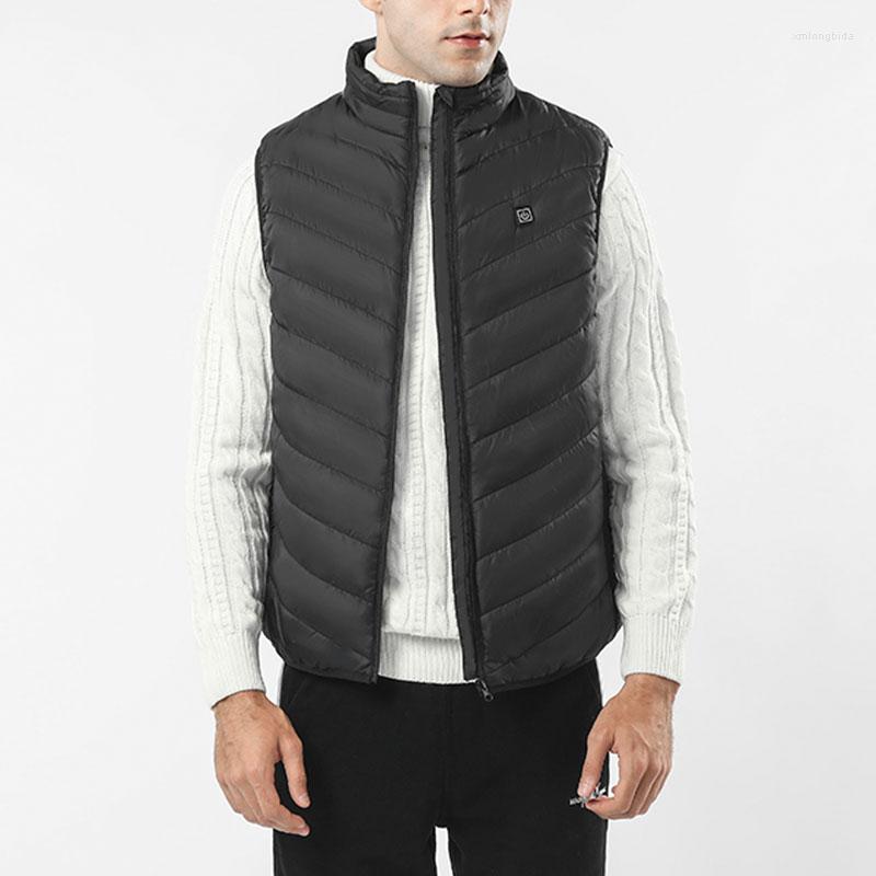

Men's Vests 9Areas Self Heated Vest Heating Body Warmer Men's USB Battery Powered Women's Warm Thermal Winter Clothing, Black