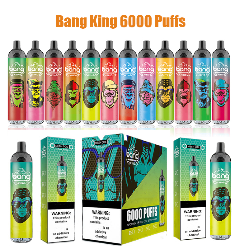 

Bang King 6000 Disposable E-cigarettes 850mah Rechargeable Battery Cigarettes 14ml pods desechables Bang XXL