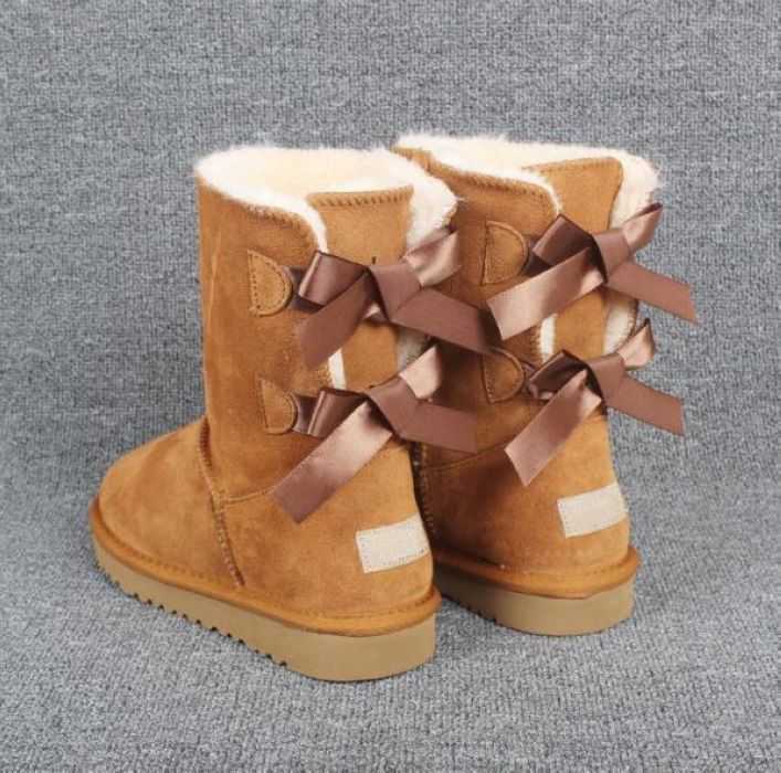 

Cotton Boots Winter Boots Bailey Bowknot Snow Boots Boot Christmas Classic Tall Real Leather Women 'S Bailey Bow, Box